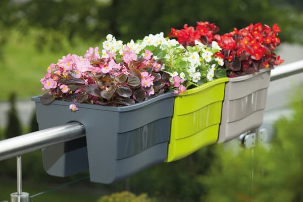 Wave 60 gelænderblomsterpotte | Terrakotta