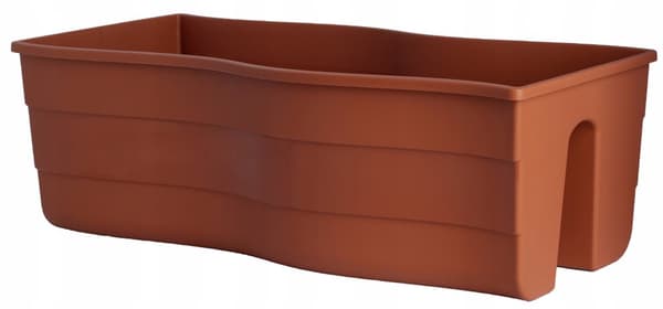 Wave 60 gelænderblomsterpotte | Terrakotta