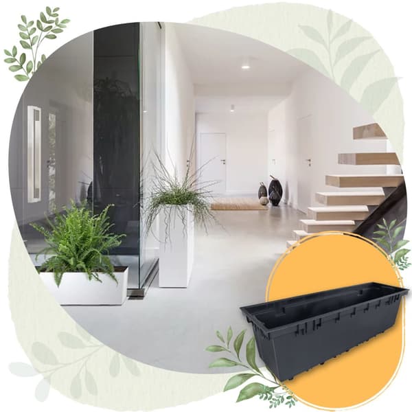Urbi Case T DUC600T hög blomkruka med insats | Antracit