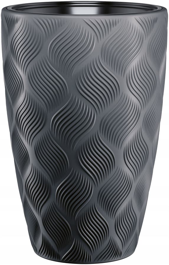 Flow Slim 40 runde blomsterpotter | Antracit