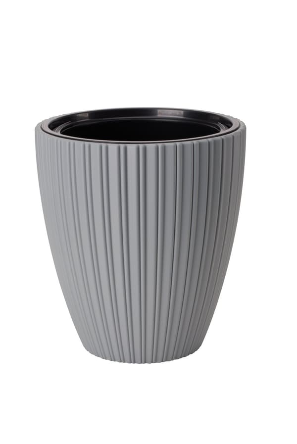 Mika rund blomkruka 40 cm med insats | Antracit