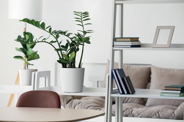 URBI DURO300 låg rund blomkruka med insats | Vit