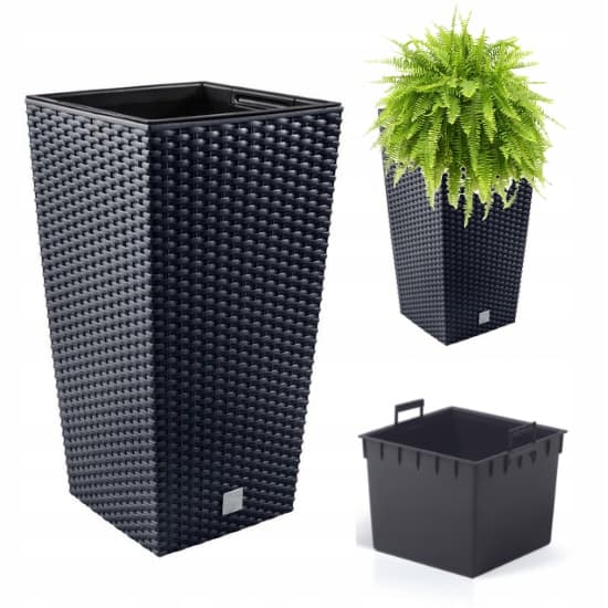RATO hög blomkruka DRTS240 med insats | Antracit