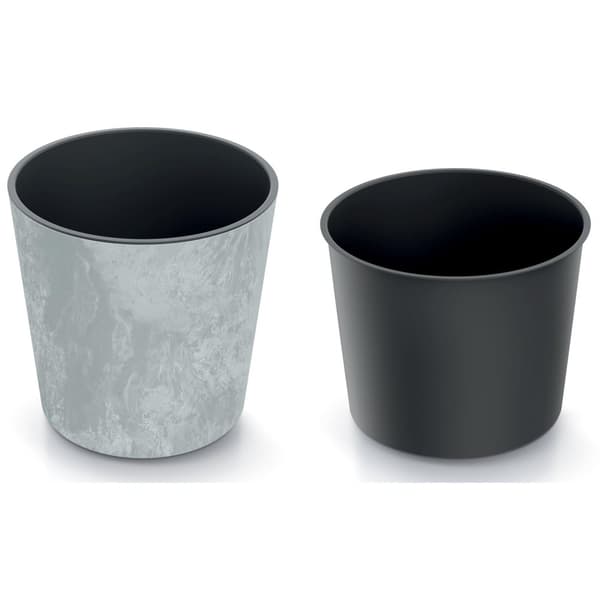 Rund urtepotte URBI Rund Betoneffekt DURO250E, 25x25cm, Farve Beton