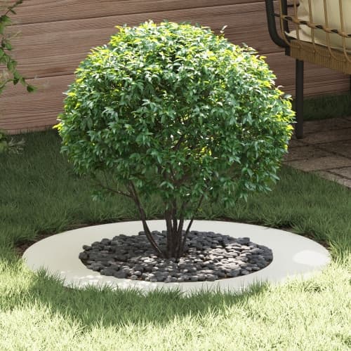 Vit Metallkruka Vit Metall 80 cm i diameter Vit Metallkruka