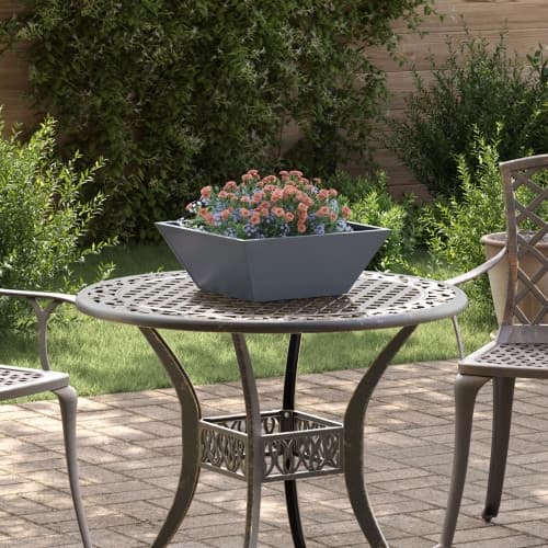 Plastkruka Set Antracit Plast 40 x 40 x 15 cm