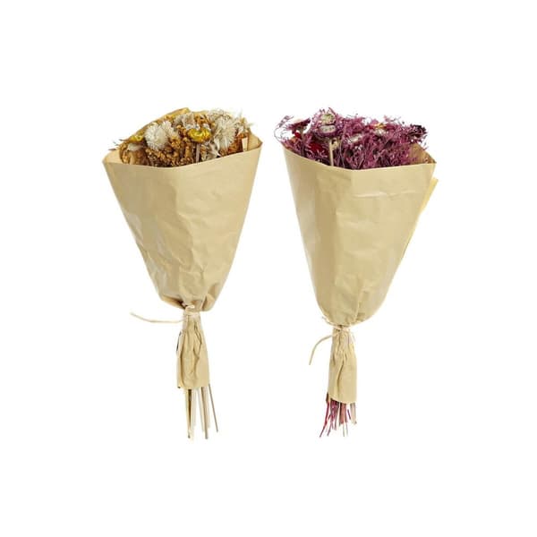 Bundt (bunch) DKD Home Decor Fuchsia Gul Tørret blomst (20 x 12 x 50 cm) (2 enheder)