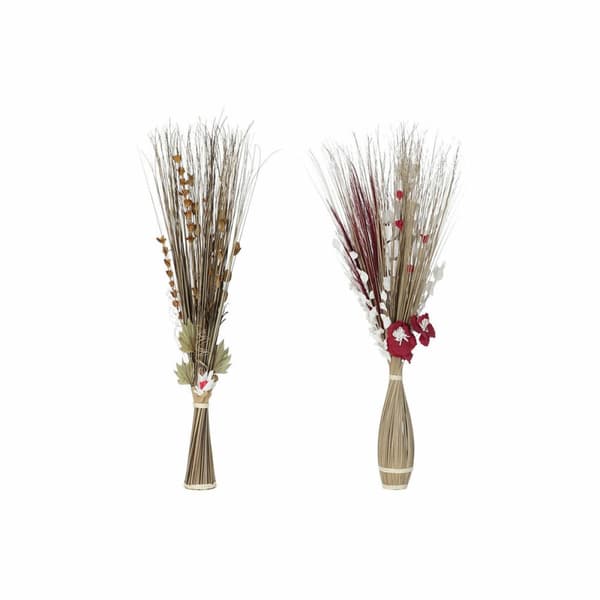 Bunt DKD Home Decor 8424001847471 Virágok Naturell Röd Brun Torkad blomma (40 x 40 x 150 cm) (2 antal)