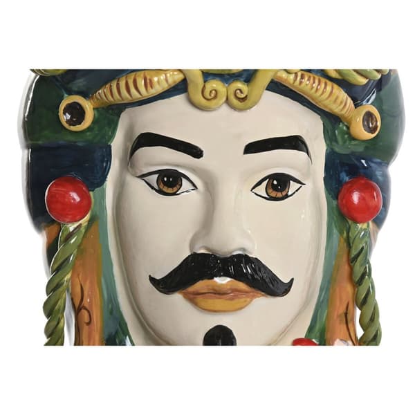Urtepotte Home ESPRIT Grøn Multifarvet Porcelæn 20 x 20 x 29 cm (2 enheder)