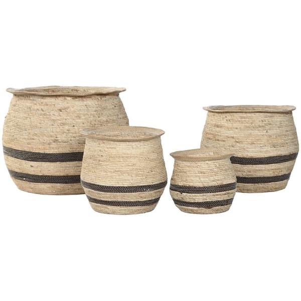 Kasvit Home ESPRIT Ruskea Kuitu Arabi 60 x 60 x 52 cm (4 osaa)