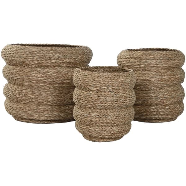 Kruka Home ESPRIT Brun Fibrer Urban 42 x 42 x 39 cm (3 Delar)