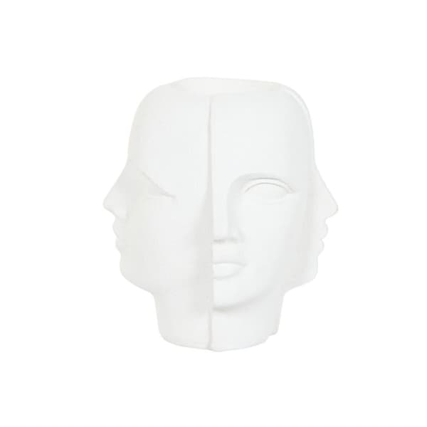 Kruka Home ESPRIT Vit Magnesium Modern Ansikte 49 x 49 x 50 cm