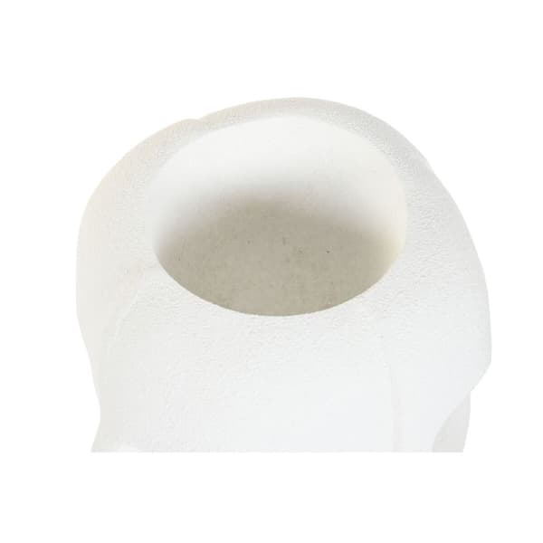 Urtepotte Home ESPRIT Hvid Magnesium Moderne Ansigt 49 x 49 x 50 cm