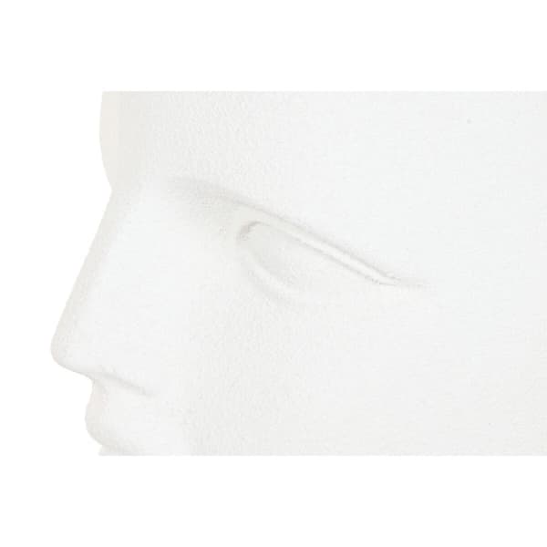 Urtepotte Home ESPRIT Hvid Magnesium Moderne Ansigt 49 x 49 x 50 cm