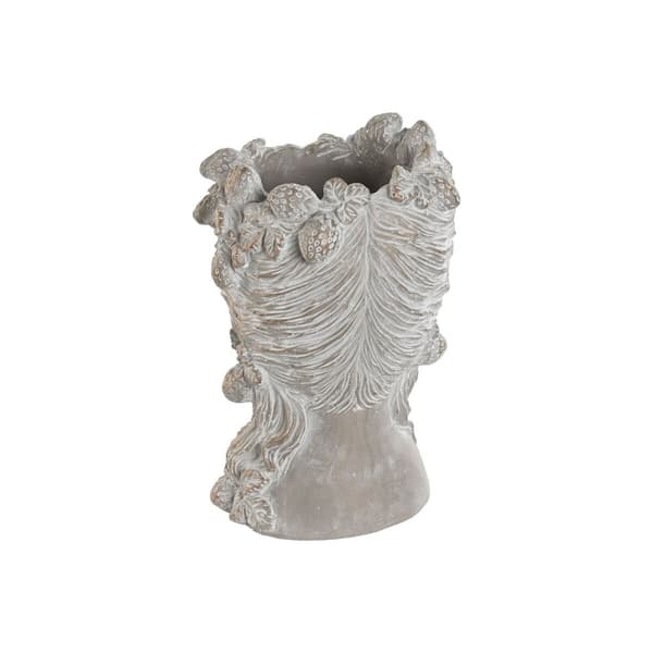 Urtepotte Home ESPRIT Grå Cement chica 21 x 18 x 28 cm (2 enheder)