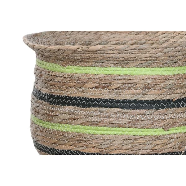 Urtepotte Home ESPRIT Brun Grøn Fiber Araber 44 x 44 x 33 cm (6 enheder)