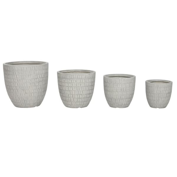 Kasvit Home ESPRIT Harmaa Magnesium 44 x 44 x 43 cm (4 osaa)