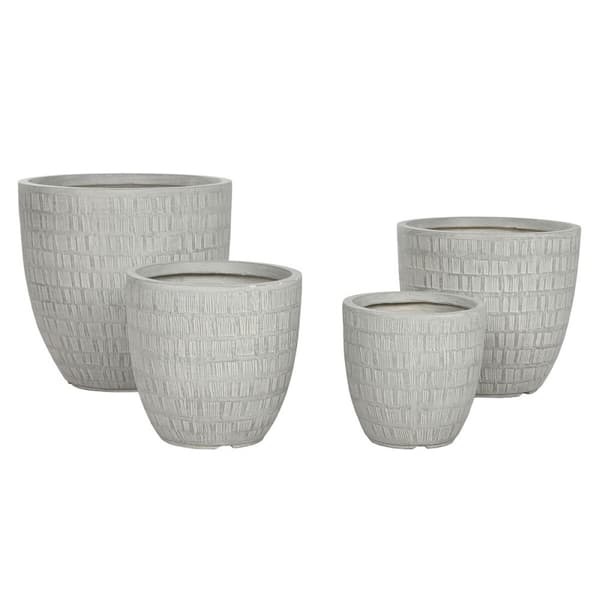Kasvit Home ESPRIT Harmaa Magnesium 44 x 44 x 43 cm (4 osaa)