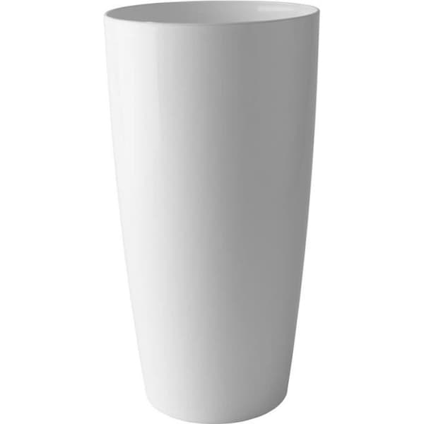 Blomkruka - Prestige - Vit - Ø 40 cm - H 65 cm - UV-beständig polyeten
