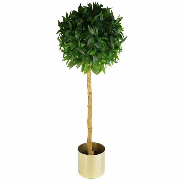 Bladblomkruka - LEAF-7316 - Blomkruka i metall med finish i borstat silver 20 x 18 cm