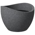 Miniatyrbild 1 av 4: SCHEURICH Wave Globe 250 rotationsgjuten plastkruka - 50 x 37,1 cm - Granitsvart