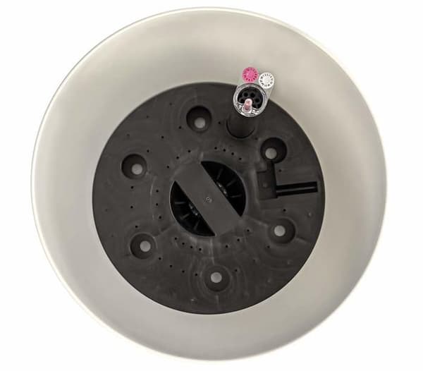 Dehner - 4108270 - Pflanztopf Mila mit Selbstbewässerungs-System, Ø 35 cm, Höhe 30 cm, Kunststoff, vit växtkruka