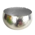 Miniatyrbild 1 av 3: Leaf Large Hammered Silver Metal Flower Kruka 30 x 20 cm - LEAF-7311
