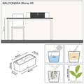 Miniatyrbild 4 av 4: LECHUZA Planteringsmaskin BALCONERA Stone 50 ALL-IN-ONE Beige