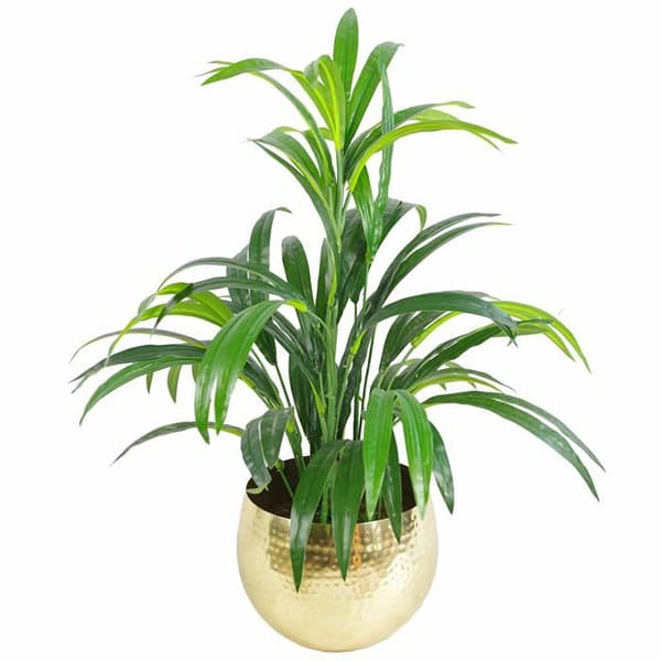 Lövblomkruka - LEAF-7303 - Stor silverhamrad metallblomkruka 22 x 18 cm Rak kant 22 x 18 cm