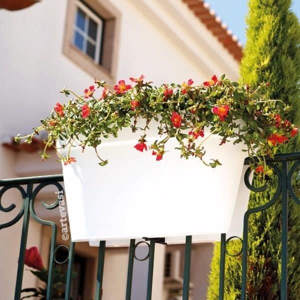 Capri XL plantering - ARTEVASI - 35 x 60 x H 35 cm - 55,2 L - Vit