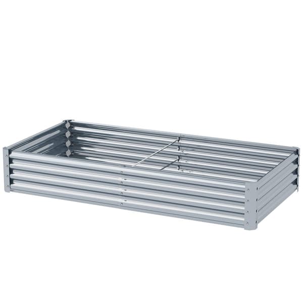 Höjd Trädgårdsbädd, 180x90x30 cm, Silver