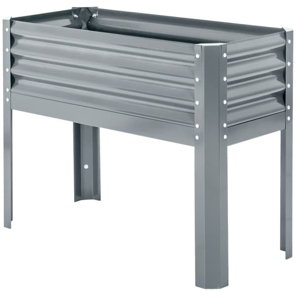Hævet Havebed, 100x45x80 cm, Sølv