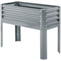 Miniatyrbillede 1 af 9: Hævet Havebed, 100x45x80 cm, Sølv