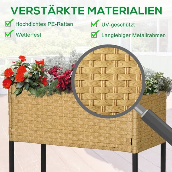 Hævet Blomsterbed, 70x30x72 cm, Sand