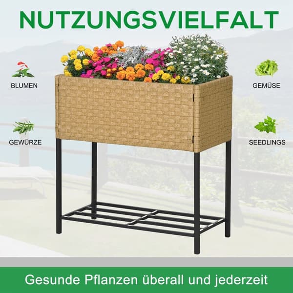 Hævet Blomsterbed, 70x30x72 cm, Sand