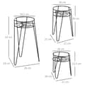 Miniatyrbillede 3 af 9: Plante Stand Sæt, 21x20x23.5 cm, 22x21x30 cm, 26x23x42 cm, Sort
