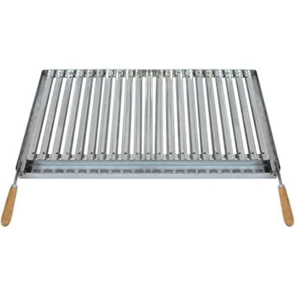 Rostfri grill med fettdroppbehållare Flores Cortés 38912,78 x 43 x 8 cm, Färg Grå