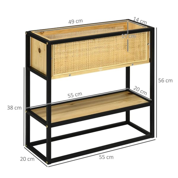 Rootz Planter Plug -in -brädor - upphöjd säng - Trädgårdsbord - Ergonomisk design - 55 cm x 20 cm x 56 cm