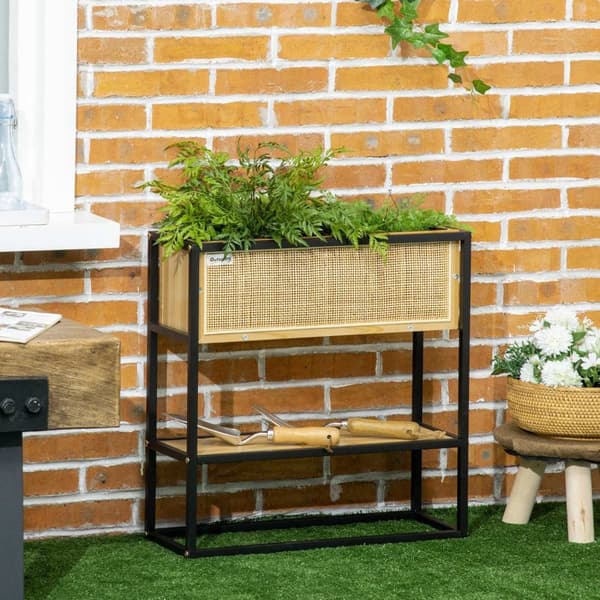 Rootz Planter Plug -in -brädor - upphöjd säng - Trädgårdsbord - Ergonomisk design - 55 cm x 20 cm x 56 cm