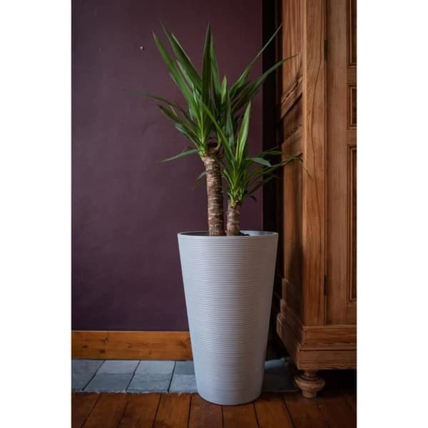 Hög blomkruka - GARDEN ID - Green Care Sense Hög Blå Sten - 55 cm - 10 års garanti - 100 % återvunnen - UV- och frostbeständig