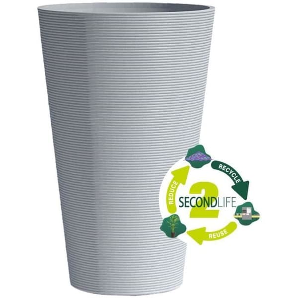 Hög blomkruka - GARDEN ID - Green Care Sense Hög Blå Sten - 55 cm - 10 års garanti - 100 % återvunnen - UV- och frostbeständig