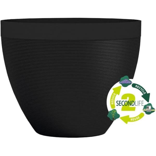 Kukkaruukku - GARDEN ID - Green Care Impact musta-anth - 30 x 26 cm - 10 vuoden takuu - 100 % kierrätetty - UV-/geelinkestävä
