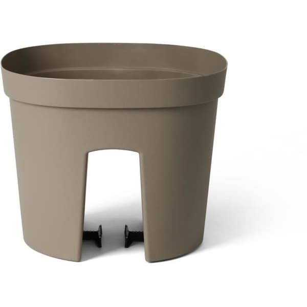 Balustradepotte - GARDEN ID Smile - Taupe 30 cm - Passer til alle balustrader - Vandreserve - genanvendt og 100% genanvendelig