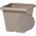 Miniatyrbillede 2 af 3: Firkantet urtepotte - GARDEN ID - Teramo Taupe - 40 x 35 cm - Ridsefast - Stenlook - Med huller