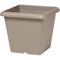 Miniatyrbillede 1 af 3: Firkantet urtepotte - GARDEN ID - Teramo Taupe - 40 x 35 cm - Ridsefast - Stenlook - Med huller