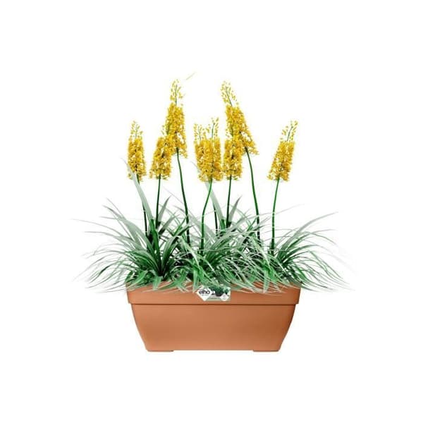 Elho Vibia Campana Terrasse 80 blomsterkasse - Brun - L 77 x B 35 x H 33 cm - udendørs - 100% genbrugt