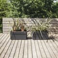 Miniatyrbillede 2 af 6: EDA Jardiniere - CAREL - Antracitgrå - 63 L - 78 x 39 x H.39 cm - Med hjul - Udendørs eller indendørs