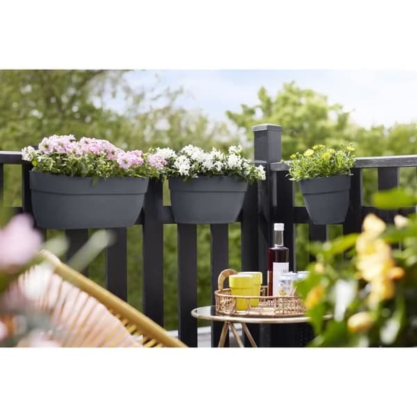 ELHO - Kukkaruukku - Vibia Campana Easy Hanger Large - Antrasiitti - Ulkoparveke - P 24,1 x L 46 x K 26,5 cm