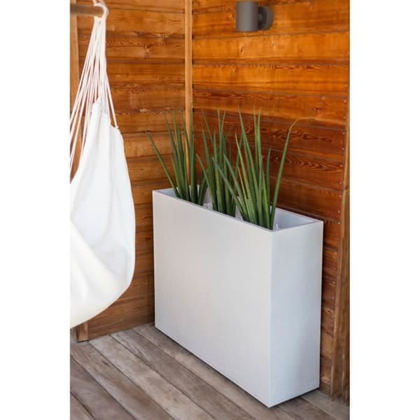 EDA Muret Loft Grafiittikukkalaatikko - 46 L - 78,5 x 29,5 x 60 cm - Valkoiseksi kalkittu