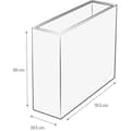 Pikkukuva 2 / 3: EDA Muret Loft Grafiittikukkalaatikko - 46 L - 78,5 x 29,5 x 60 cm - Valkoiseksi kalkittu